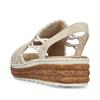 Rieker Knitted Wedge Slingback Sandal - Cream Combi